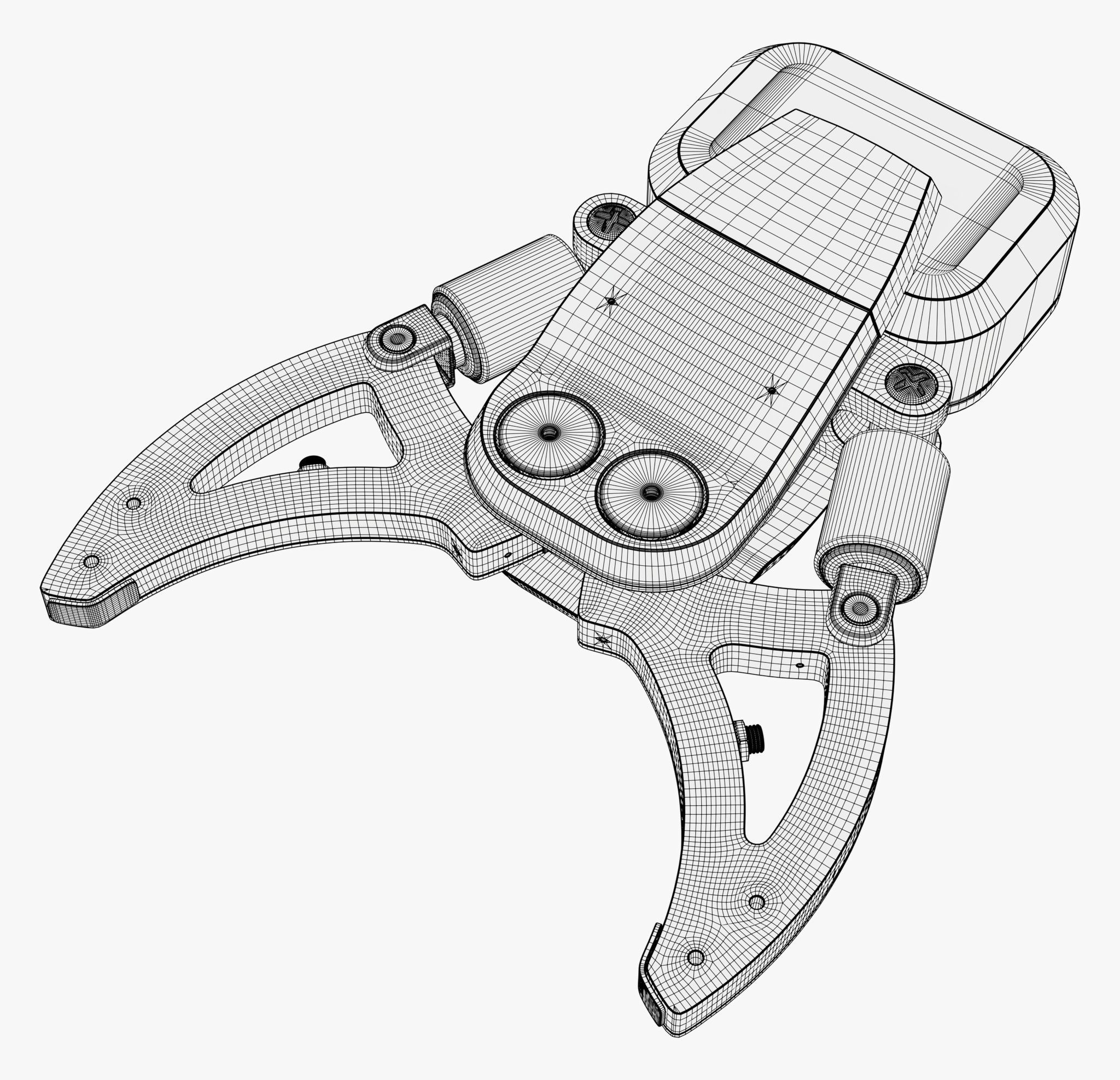 Hydraulic Grapple Claw Grabber M2 3D model_7