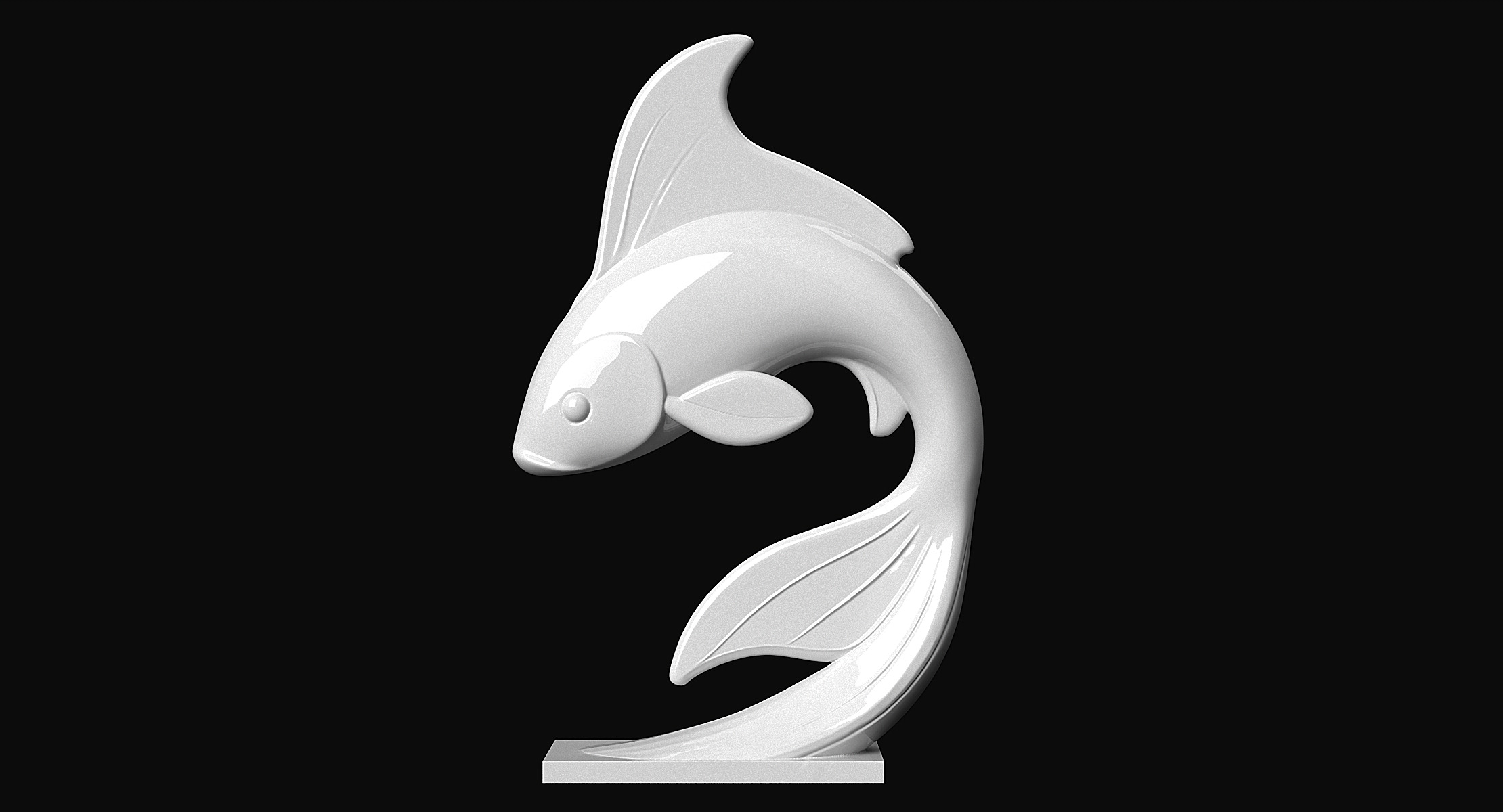 Koi Fish 3D print model_2