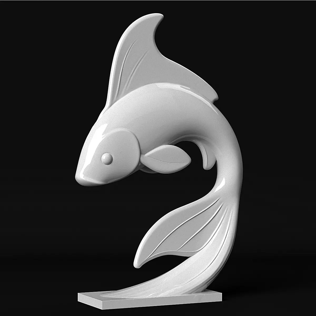 Koi Fish 3D print model_0
