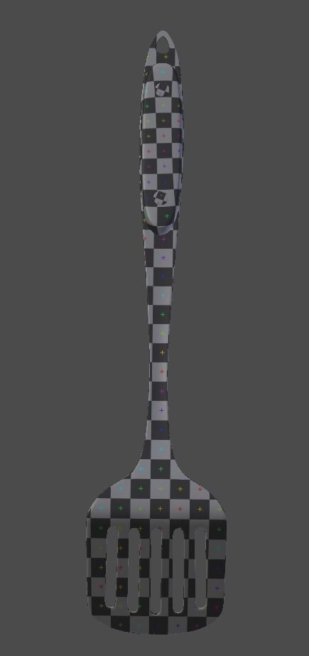 Spatula wooden handle 3D model_9