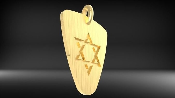 Star David Religious Pendant Necklace Charm Jewelry  3D print model