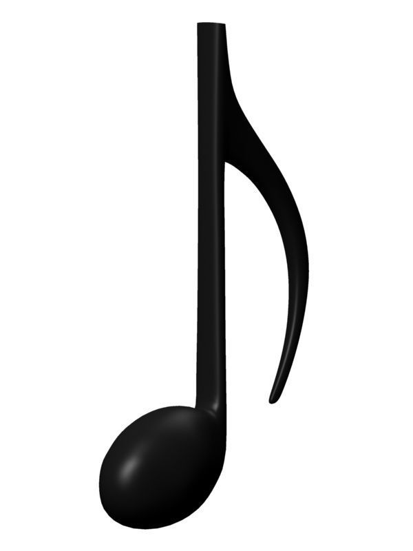Music Note Free 3D model_1