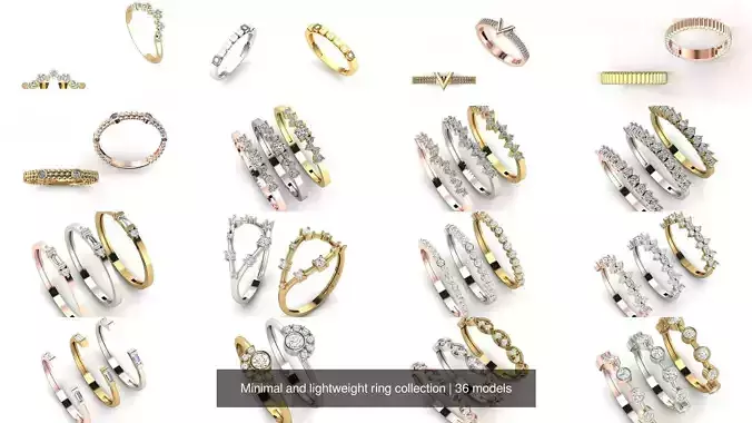 Minimal and lightweight ring collection