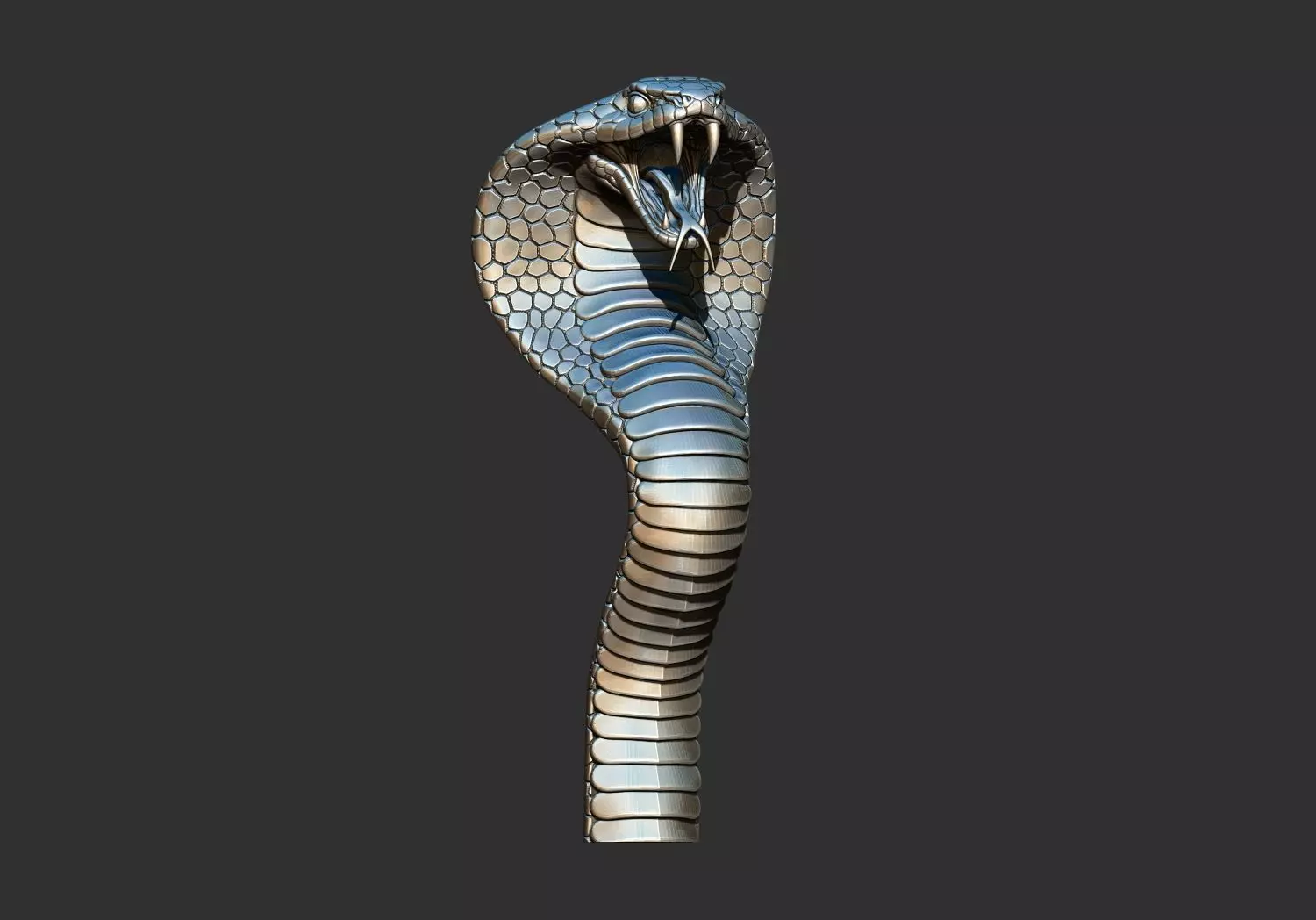 Cobra Snake Head 3D Printable Model  3D print model_0