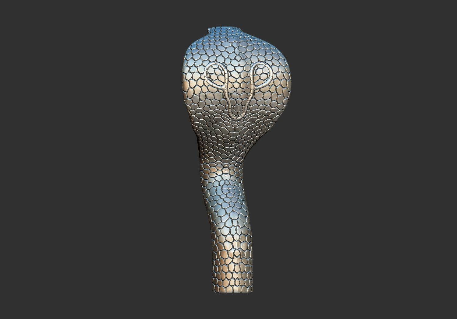 Cobra Snake Head 3D Printable Model  3D print model_3