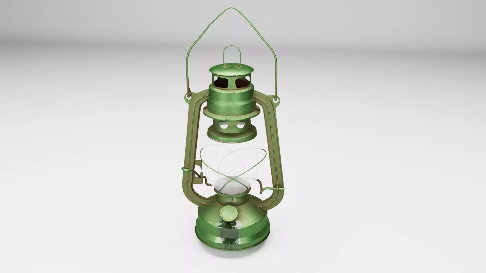 Vintage Kerosene Lantern 3D Model - Low Poly PBR Game Ready 3D model_0