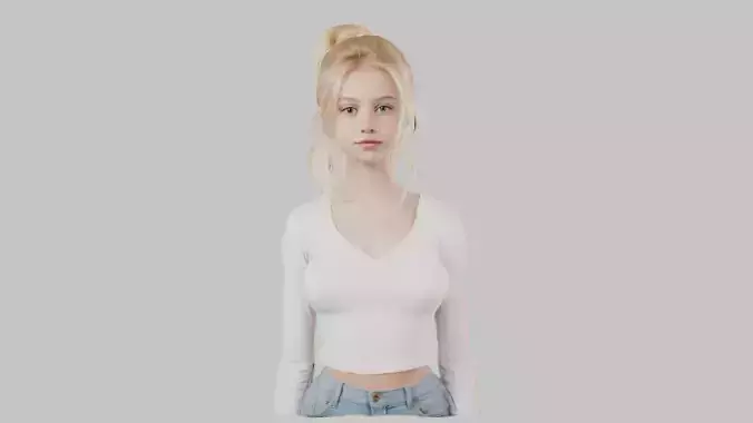 Busty Blonde Teen Bust Head Pack Body Nude 18