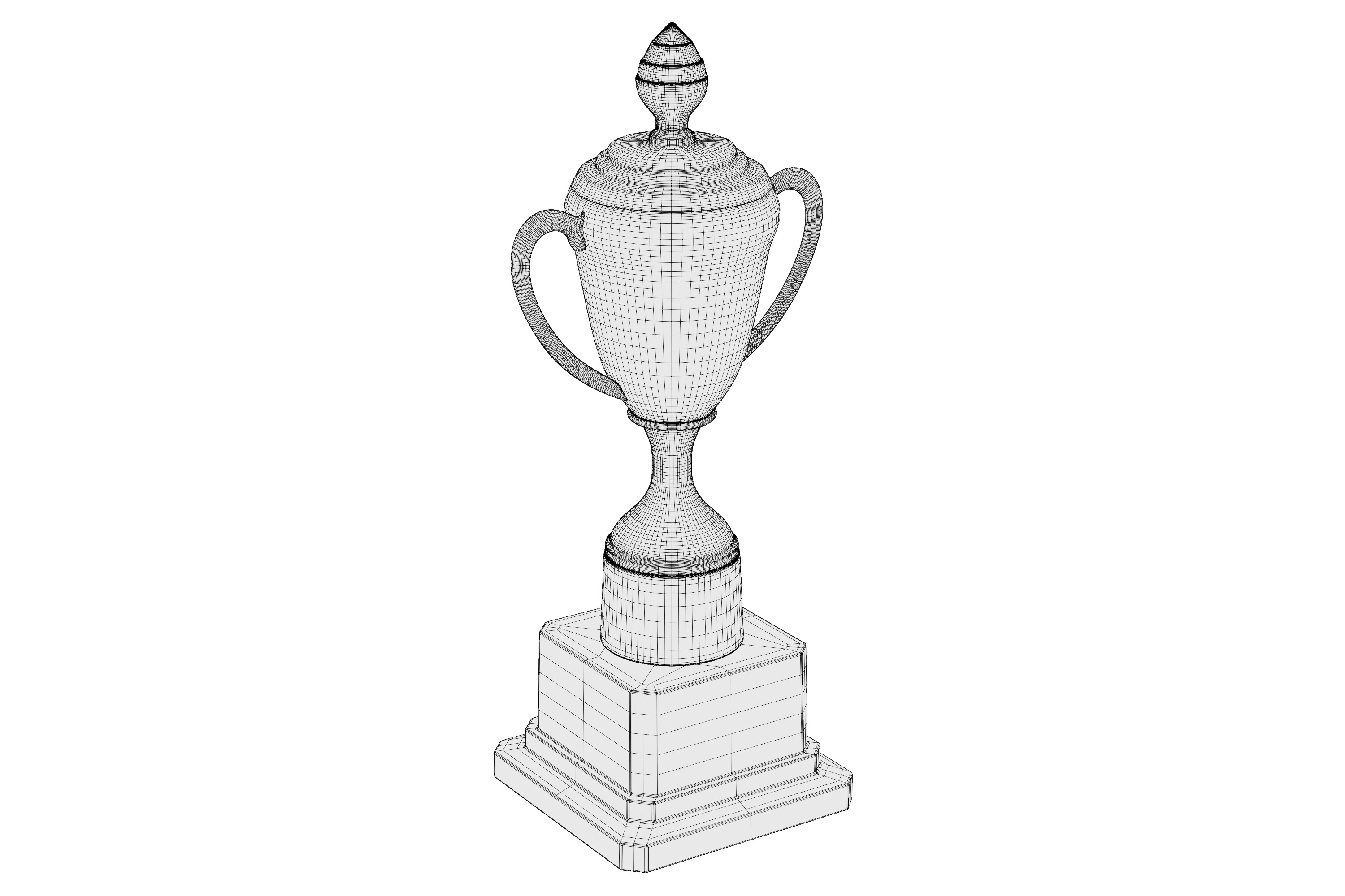 Trophy Cups 01 3D model_7