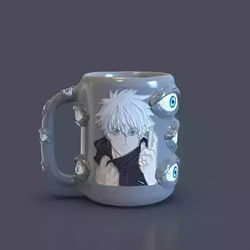Mug Cup Taza Satoru Gojo Jujutsu Kaisen 3D print model