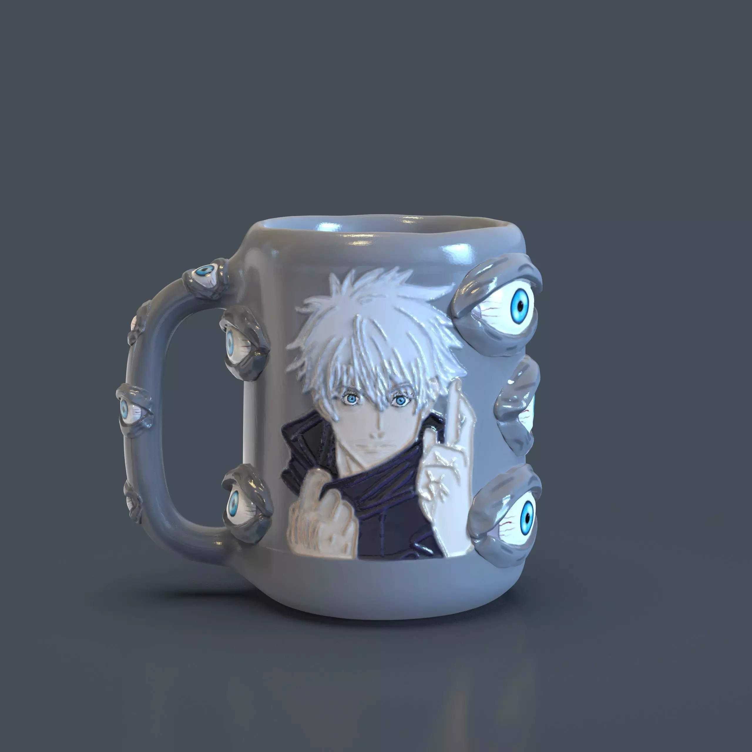 Mug Cup Taza Satoru Gojo Jujutsu Kaisen 3D print model_0