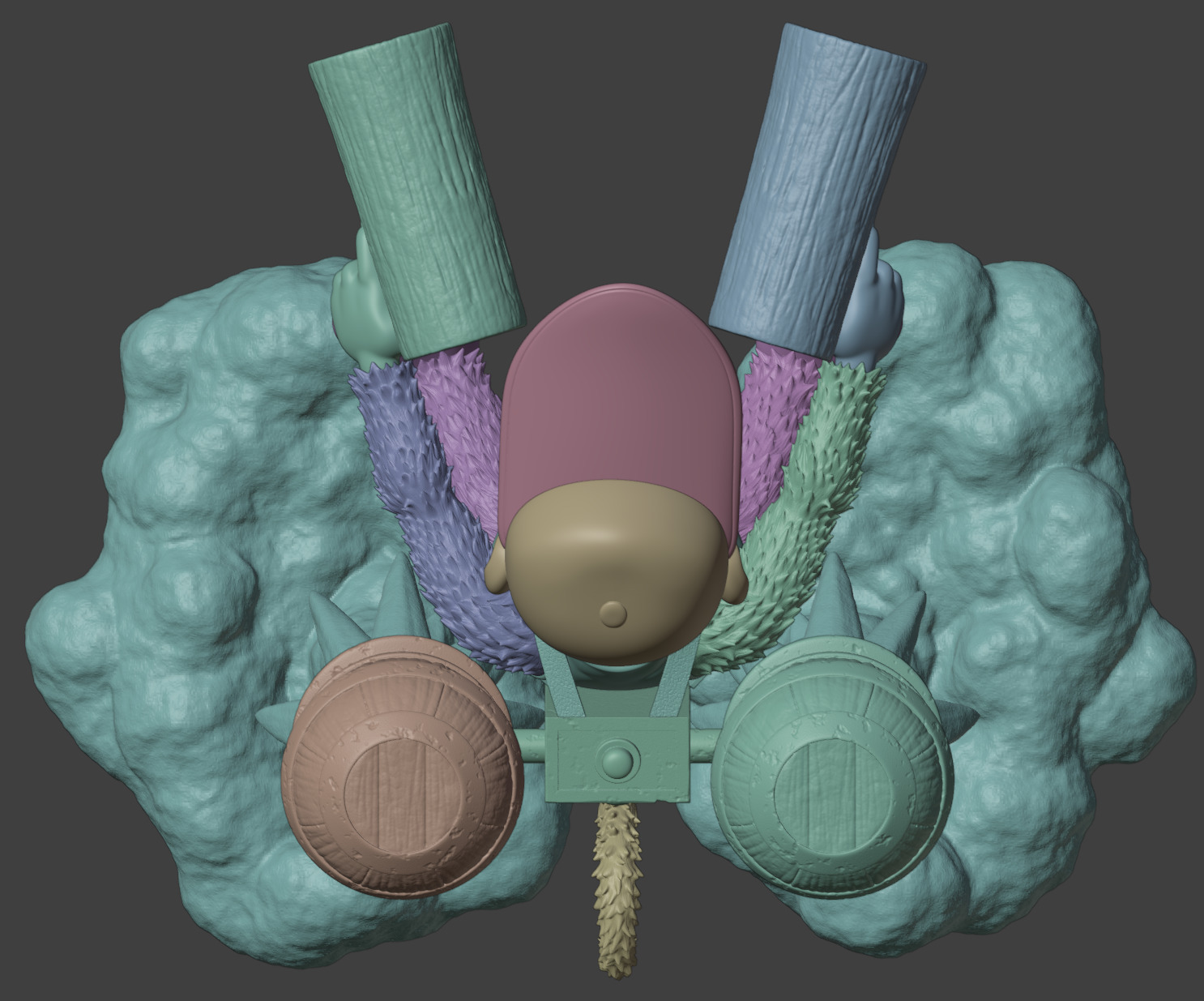 Diddy Kong Jet Pack and Peanuts guns from Donkey Kong 64 3D print model_6