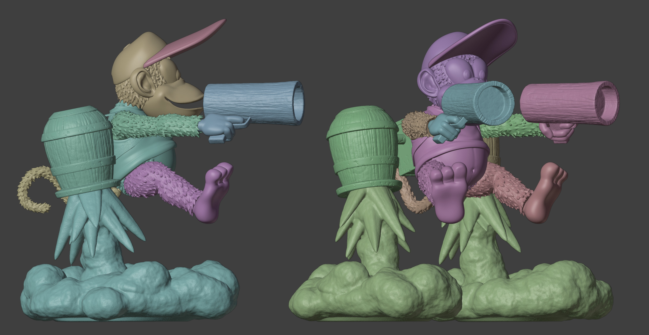 Diddy Kong Jet Pack and Peanuts guns from Donkey Kong 64 3D print model_5