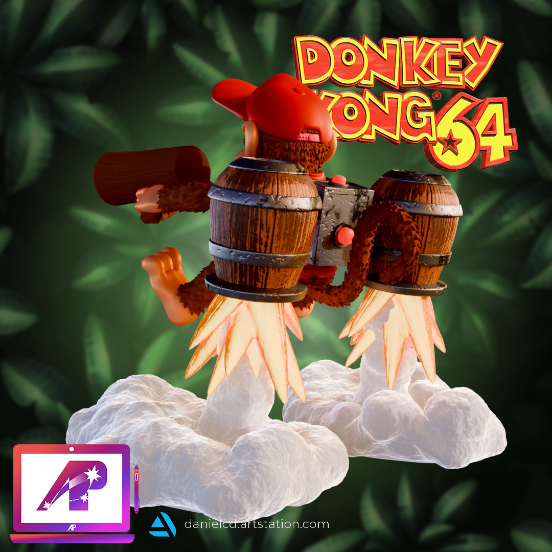 Diddy Kong Jet Pack and Peanuts guns from Donkey Kong 64 3D print model_2