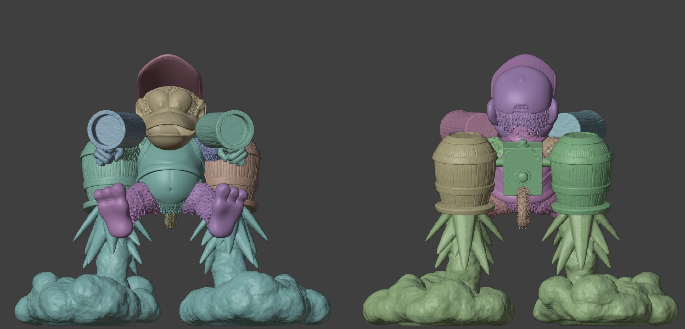 Diddy Kong Jet Pack and Peanuts guns from Donkey Kong 64 3D print model_4