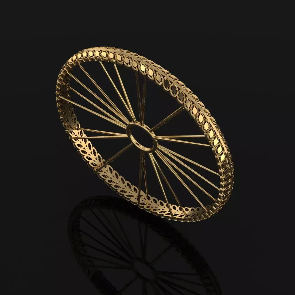 Beautiful Arabic Bangle - In 4 sizes 3D print model_0
