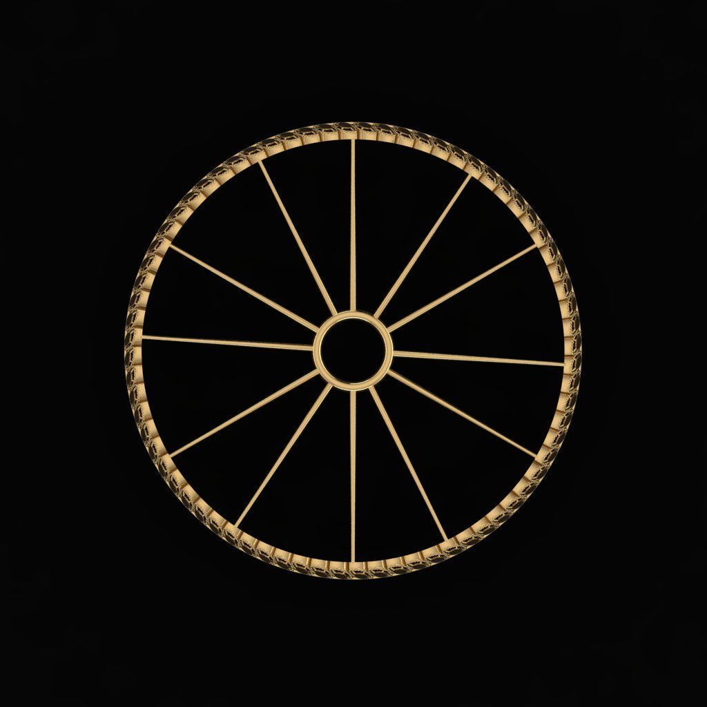 Beautiful Arabic Bangle - In 4 sizes 3D print model_3