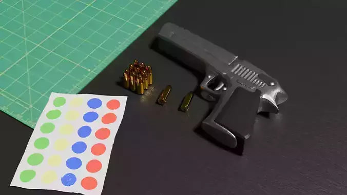Deagle Low-poly 3D model