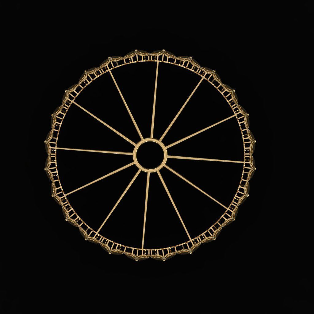 Beautiful Arabic Bangle - In 4 sizes 3D print model_3