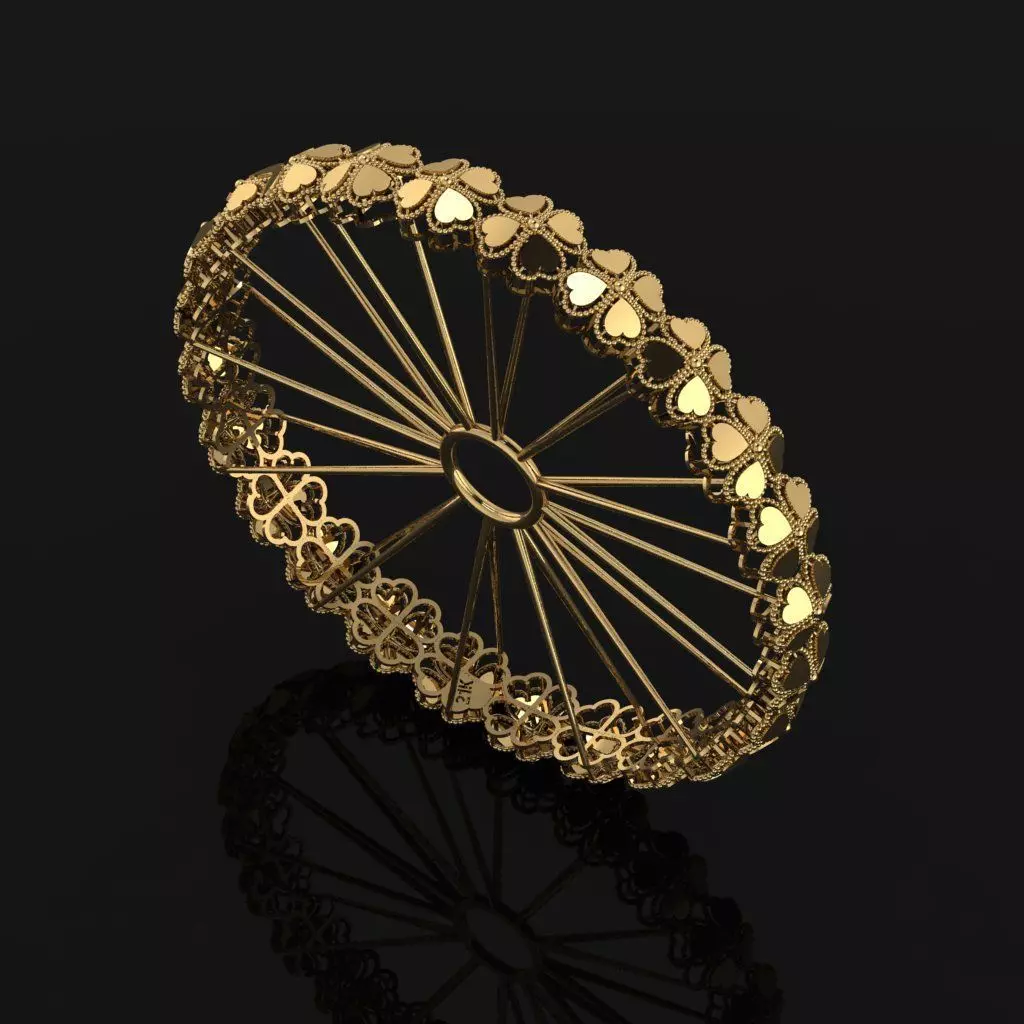 Beautiful Arabic Bangle - In 4 sizes 3D print model_0
