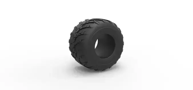 Monster Jam tire 34 Scale 1 to 25