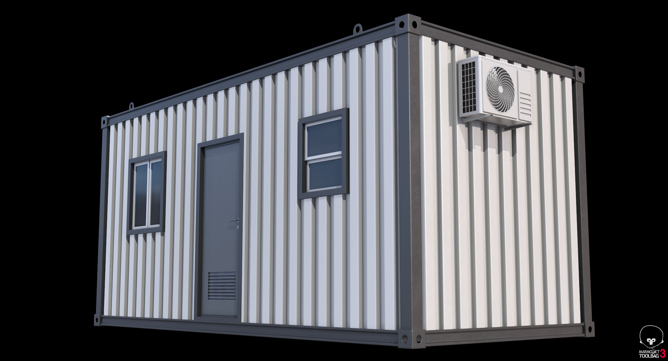 Construction Site Cabin 3D model_9