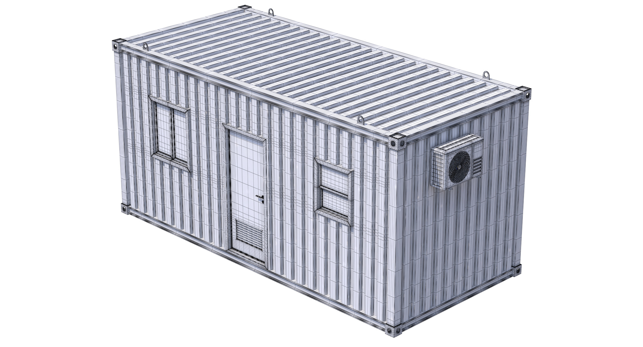 Construction Site Cabin 3D model_7