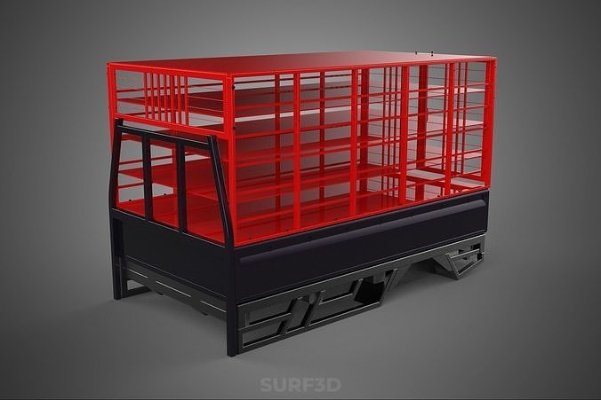 POULTRY CHICKENS CARRIER RACK FENCE CAGE CARGO TRUCK PICKUP CAR 3D model