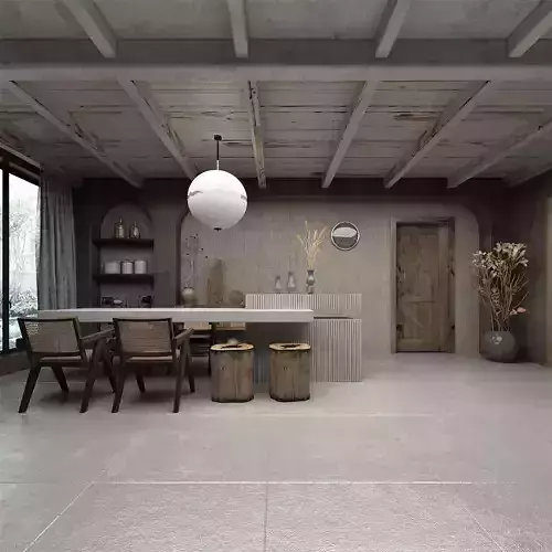 Rural Wooden Guest House Lobby