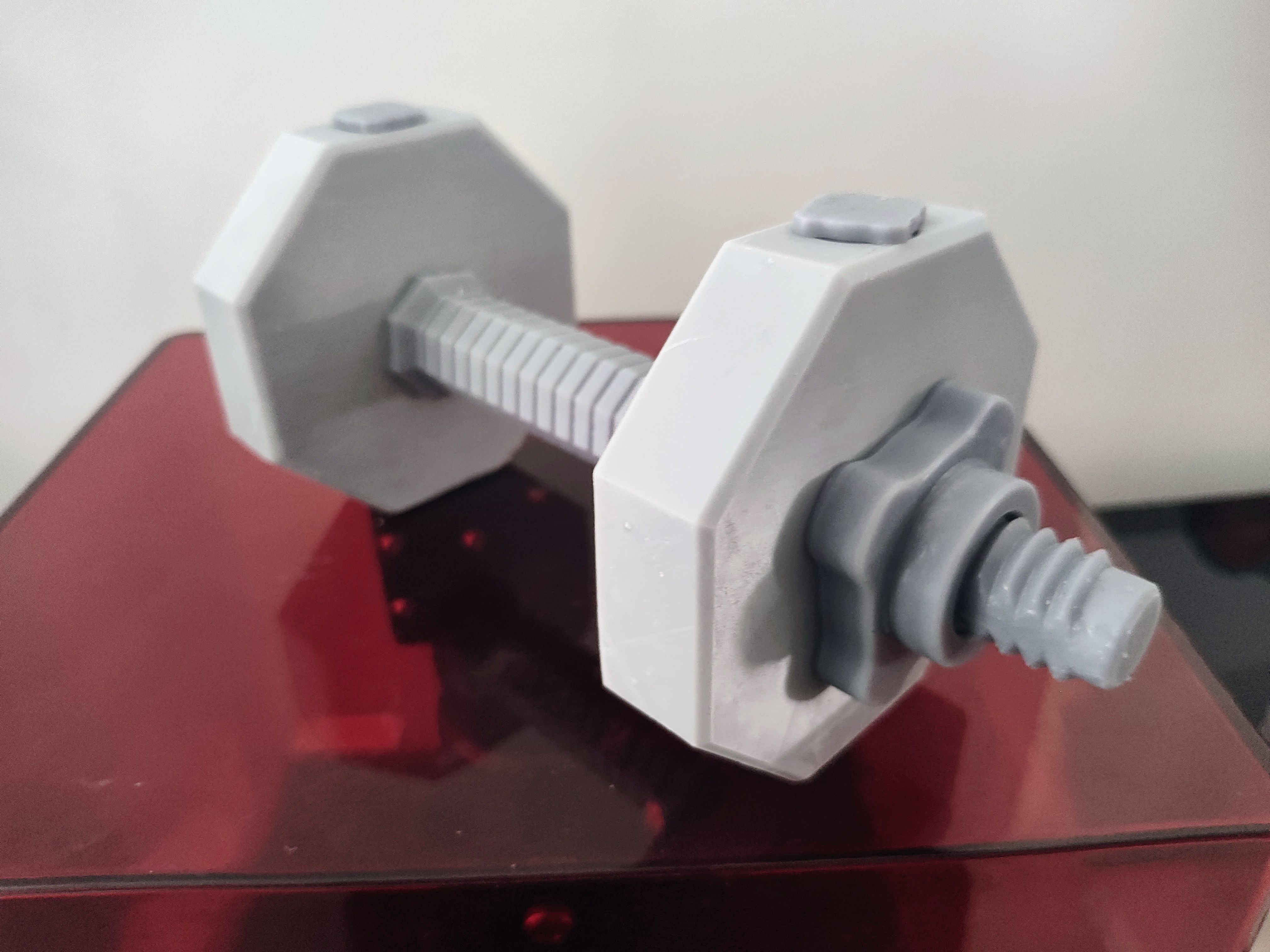 Printable Dumbbell Free 3D print model_4