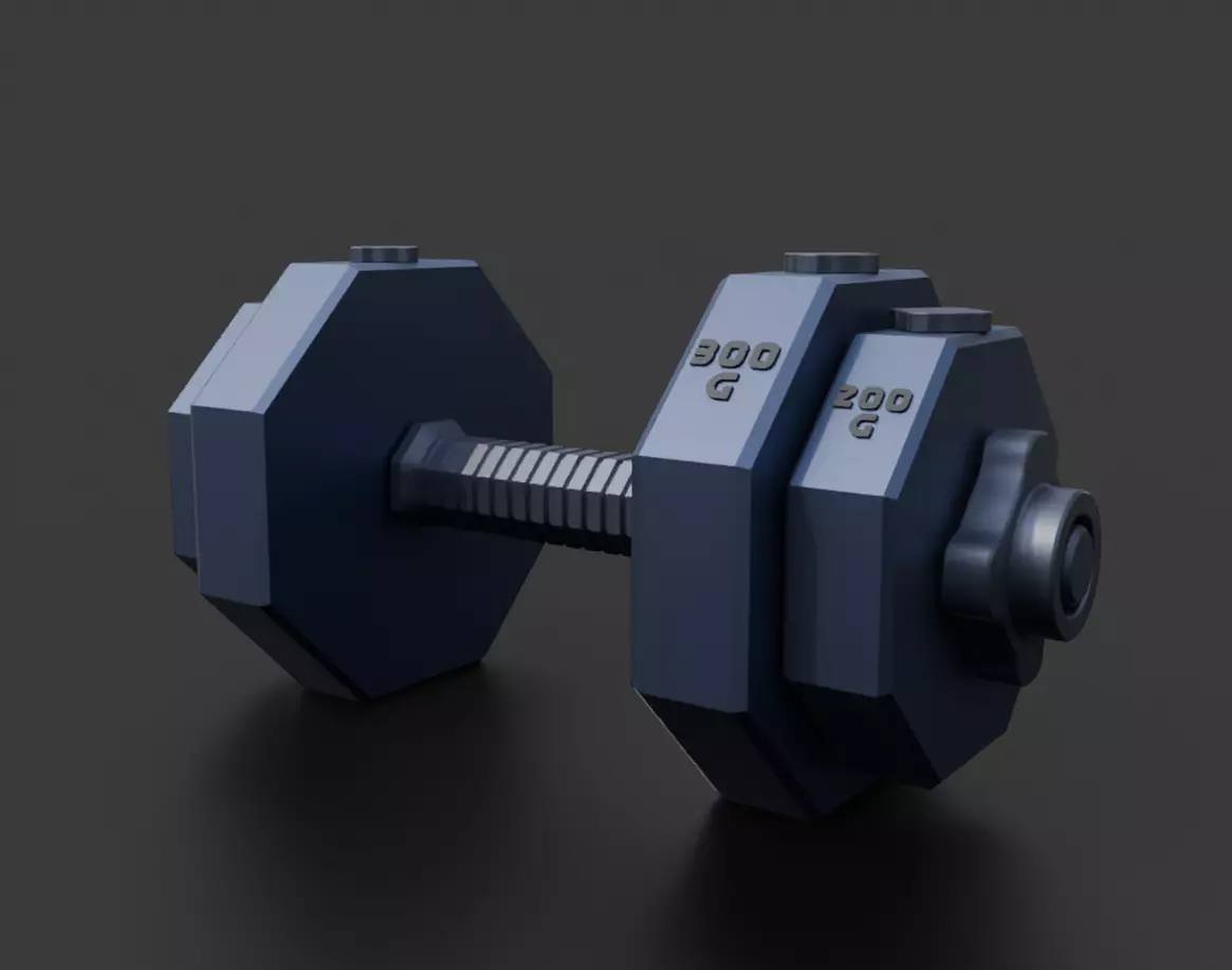 Printable Dumbbell Free 3D print model_0