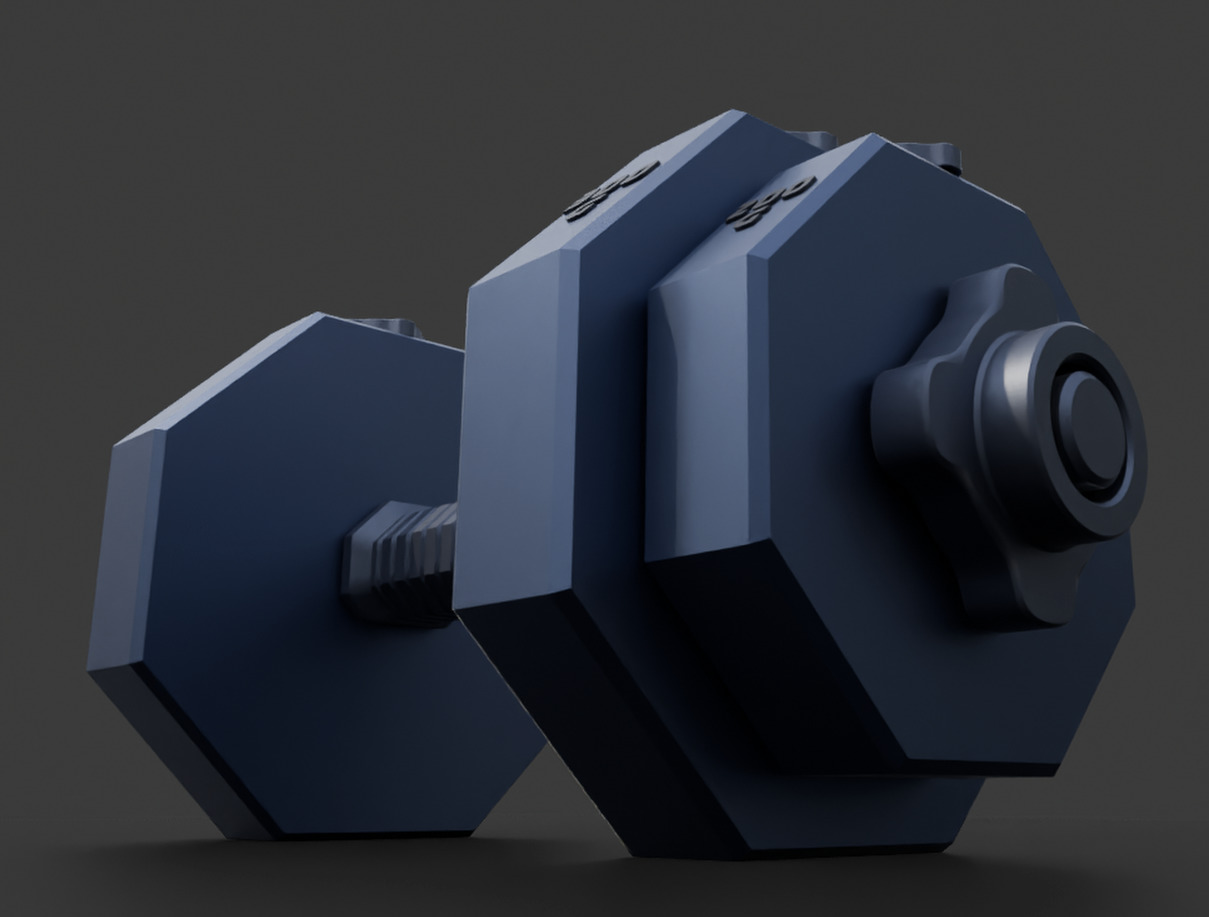 Printable Dumbbell Free 3D print model_1
