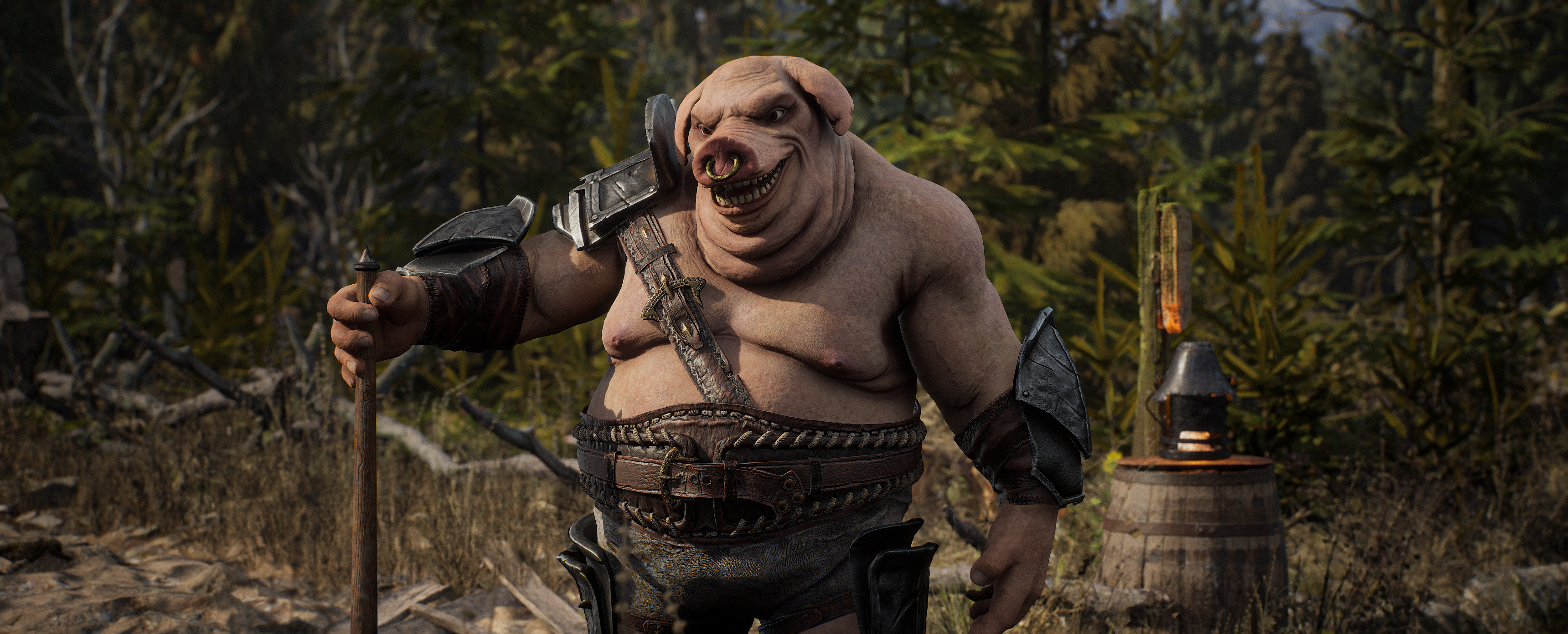 Realistic Hog 3D Character - Game Ready Rigged Low-poly 3D model Low-poly 3D model_3