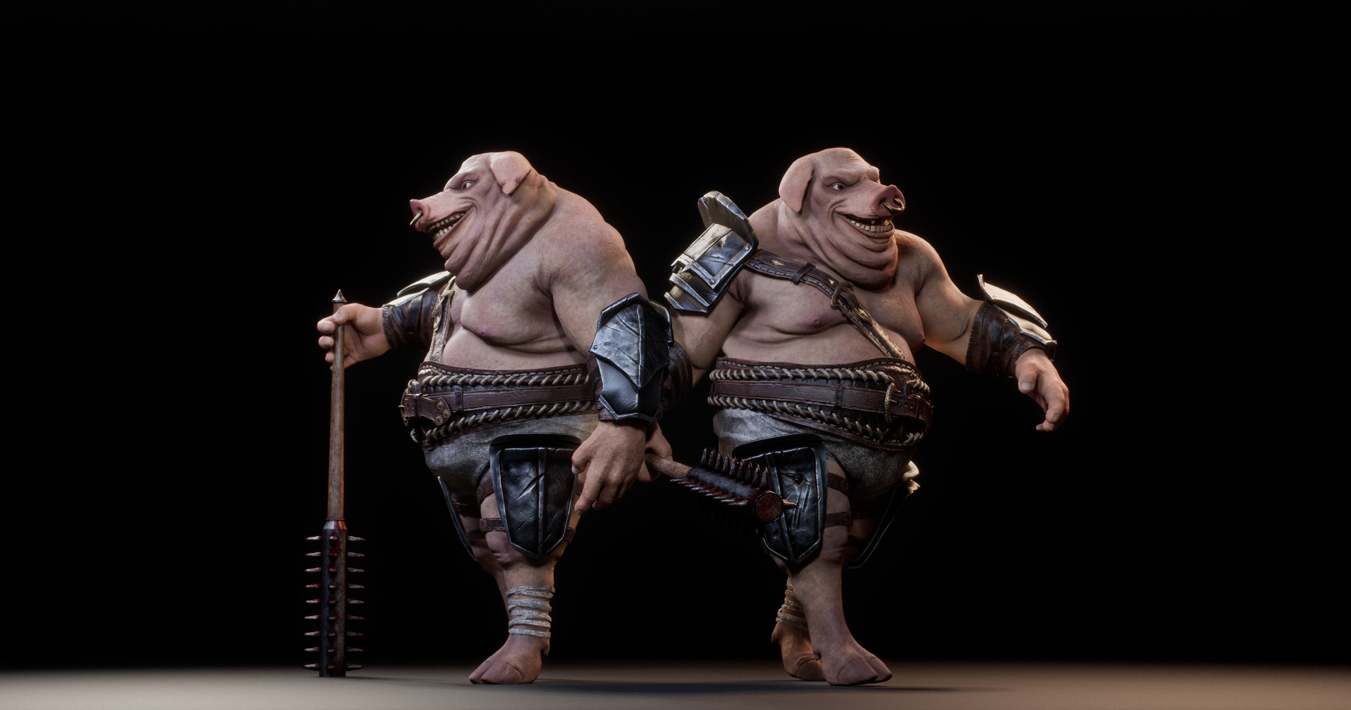 Realistic Hog 3D Character - Game Ready Rigged Low-poly 3D model Low-poly 3D model_11