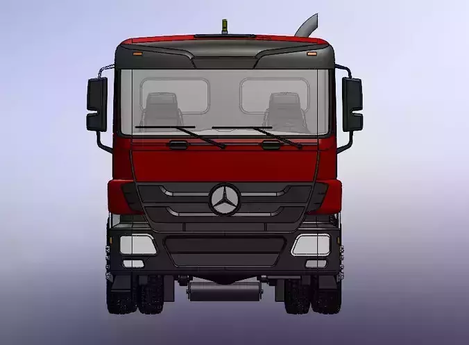 Hook Lift Crane mounted Truck  3D model