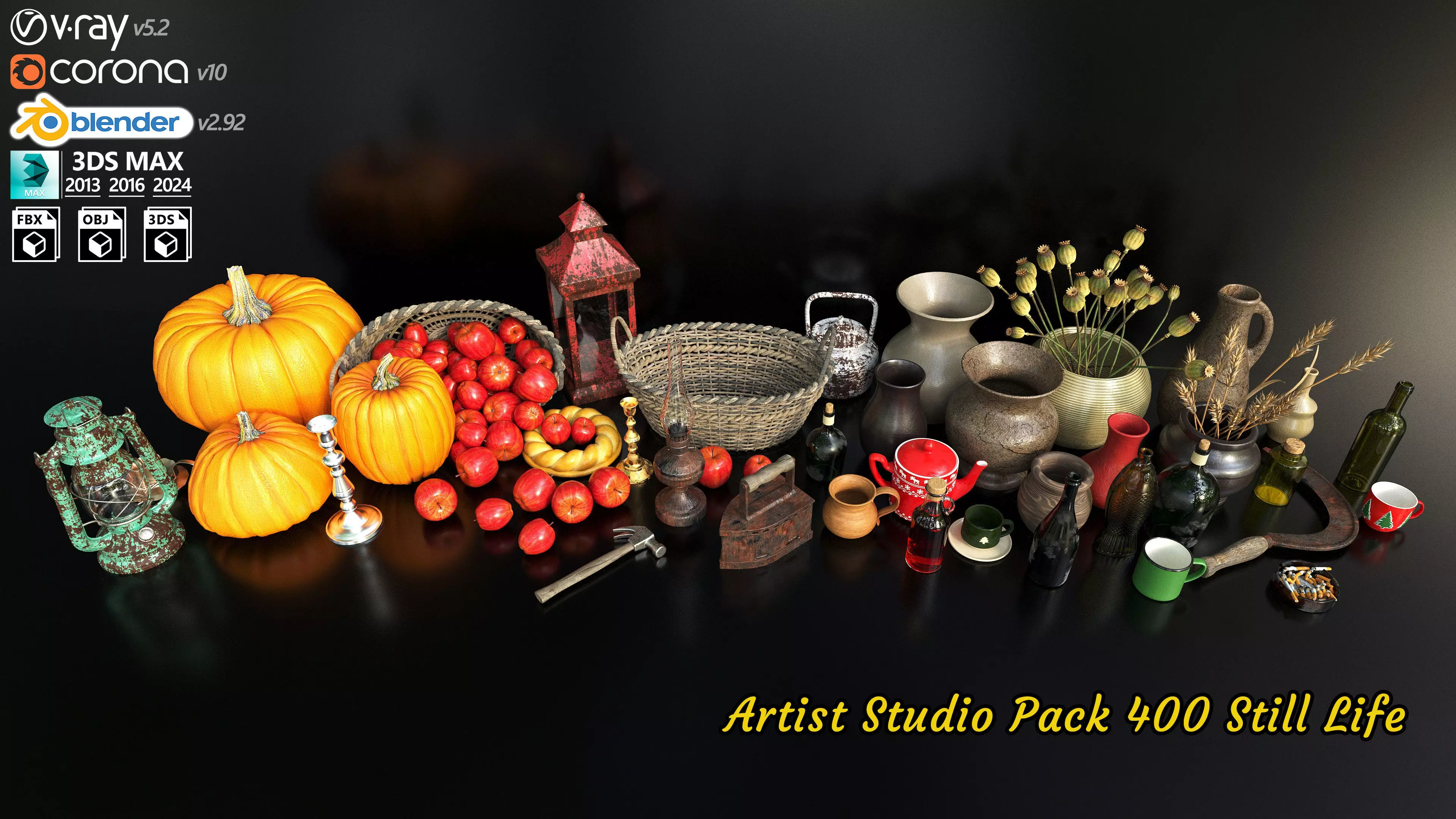 Artist Studio Pack 400 - Still Life 3D model