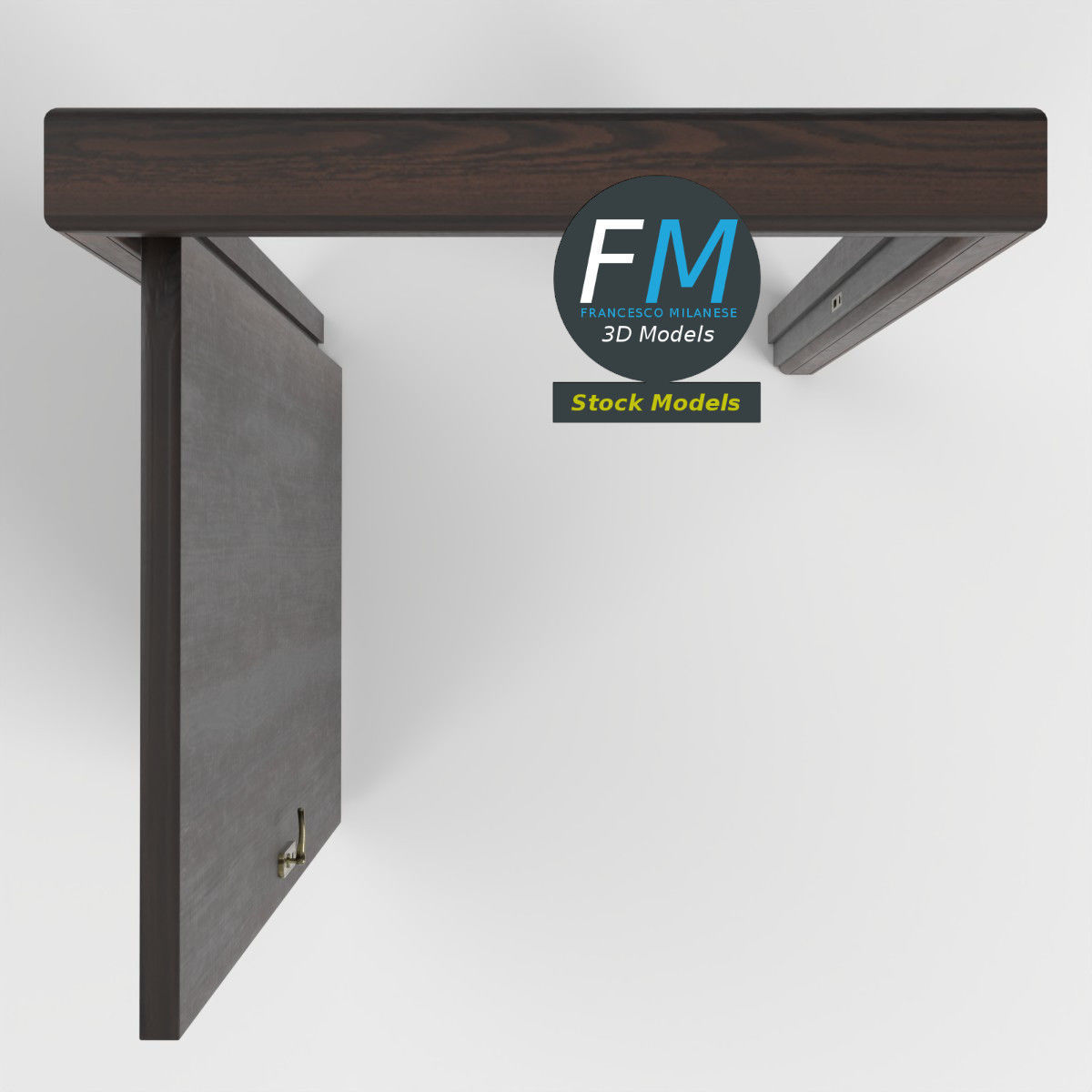 Wooden interior door 3D model_6