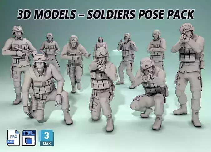 Military Soldier Poses Pack - Game Ready