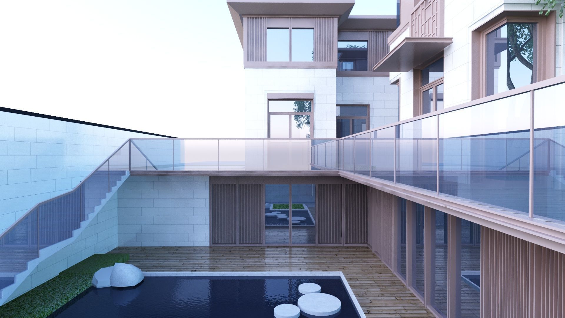 Villa Design 3D model_2