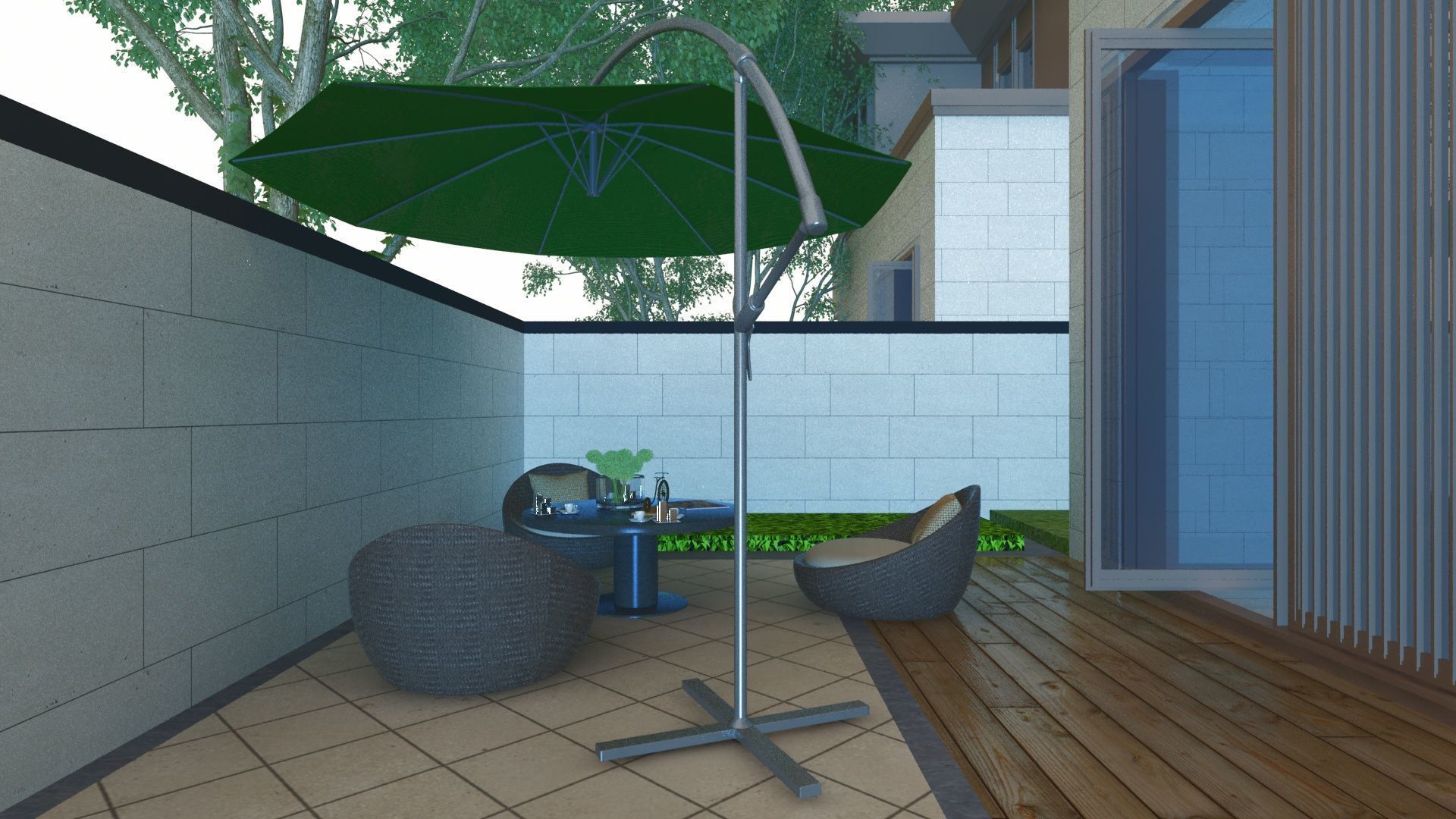 Villa Design 3D model_8