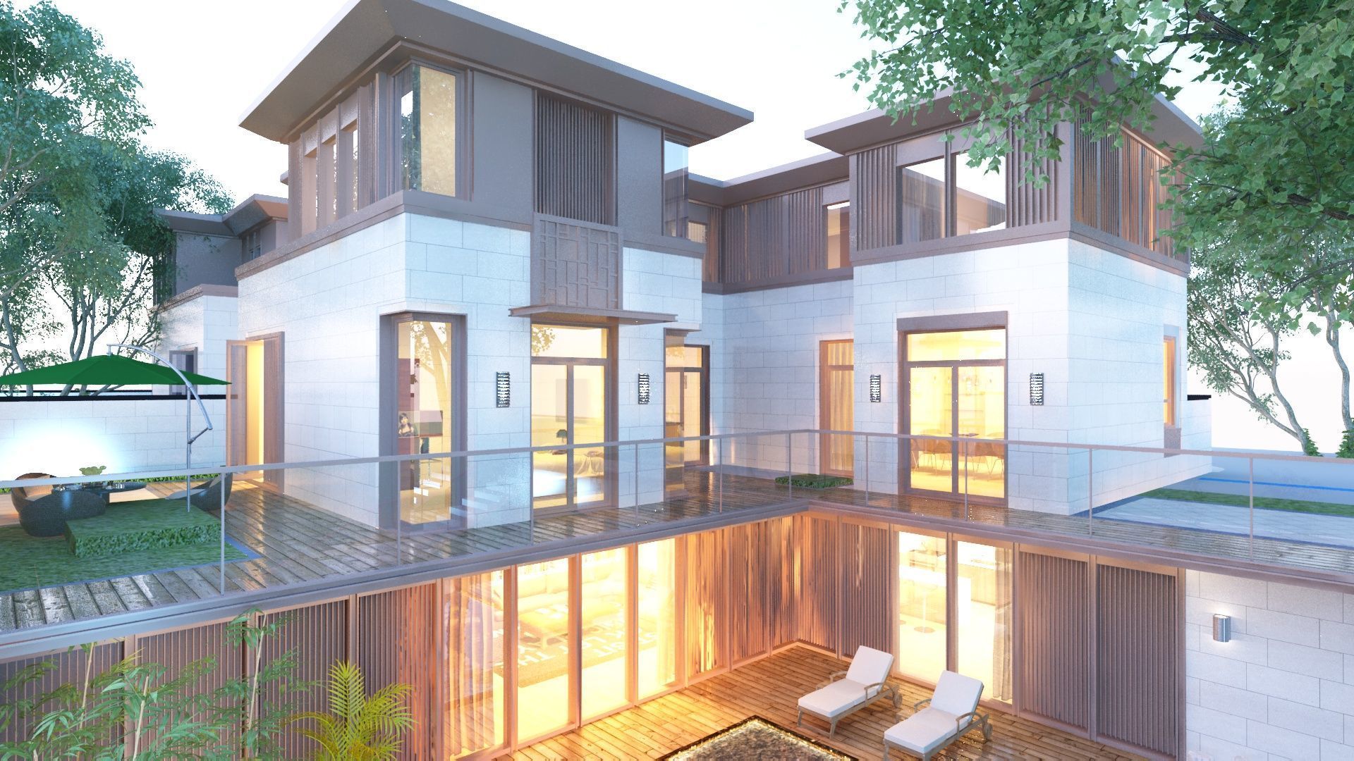 Villa Design 3D model_1