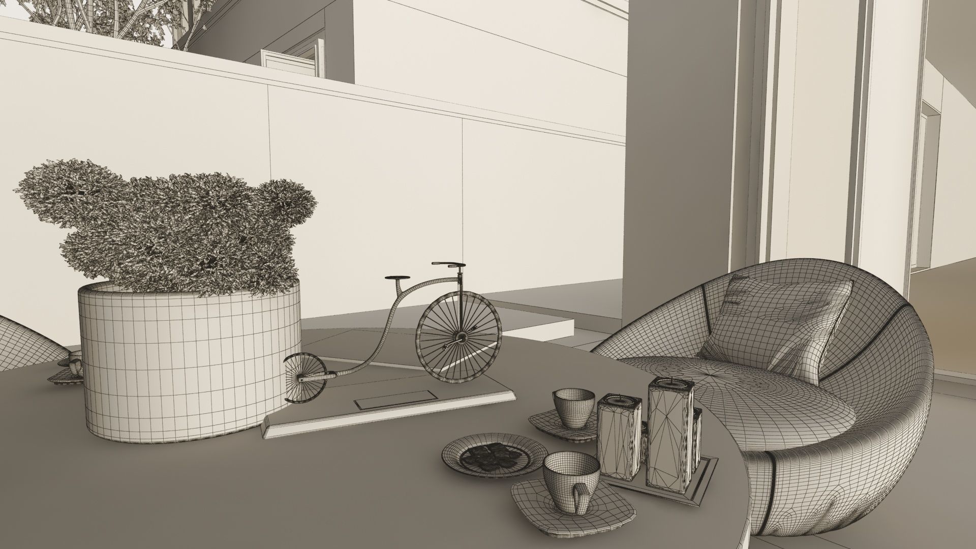 Villa Design 3D model_11