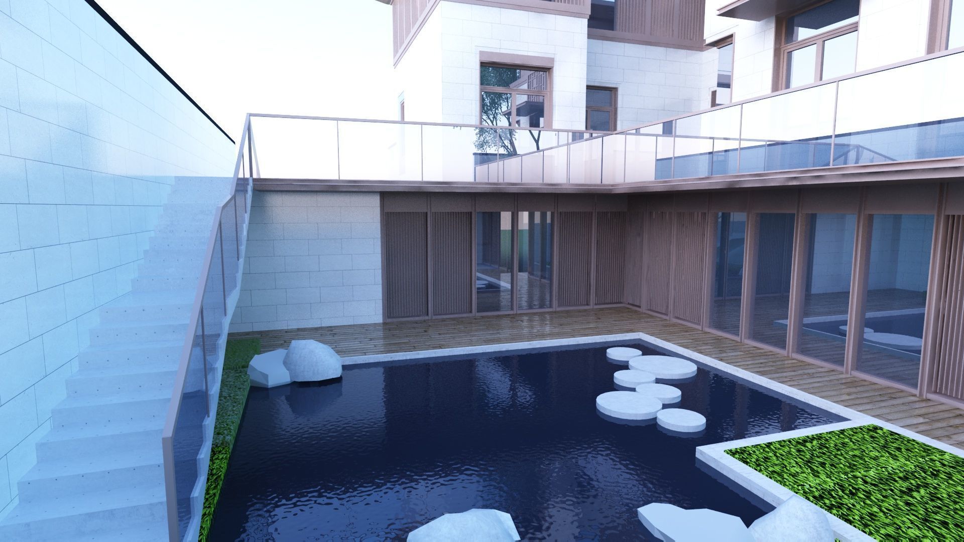 Villa Design 3D model_3