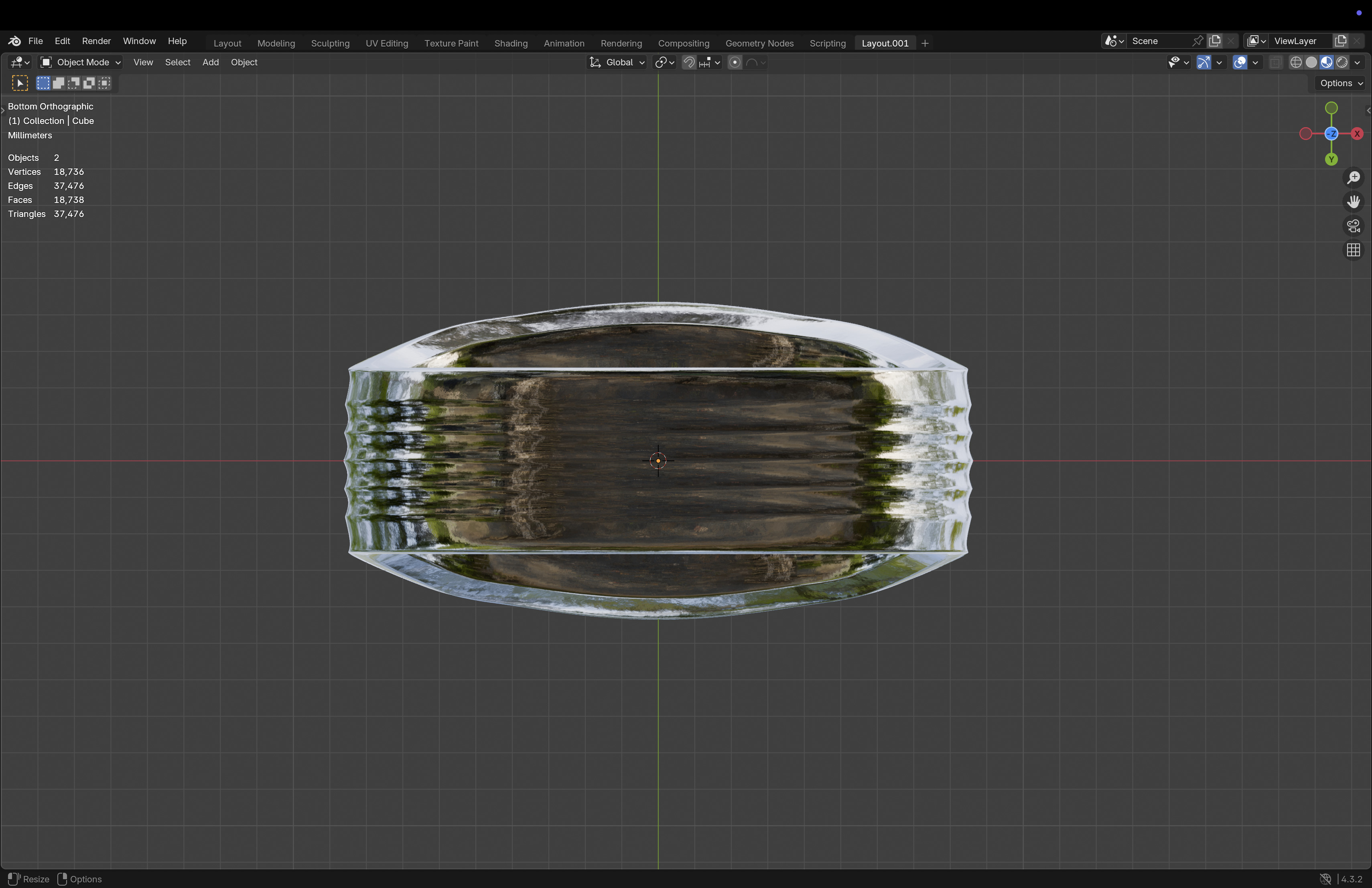 Emerald Signet Ring Low-poly 3D model_14