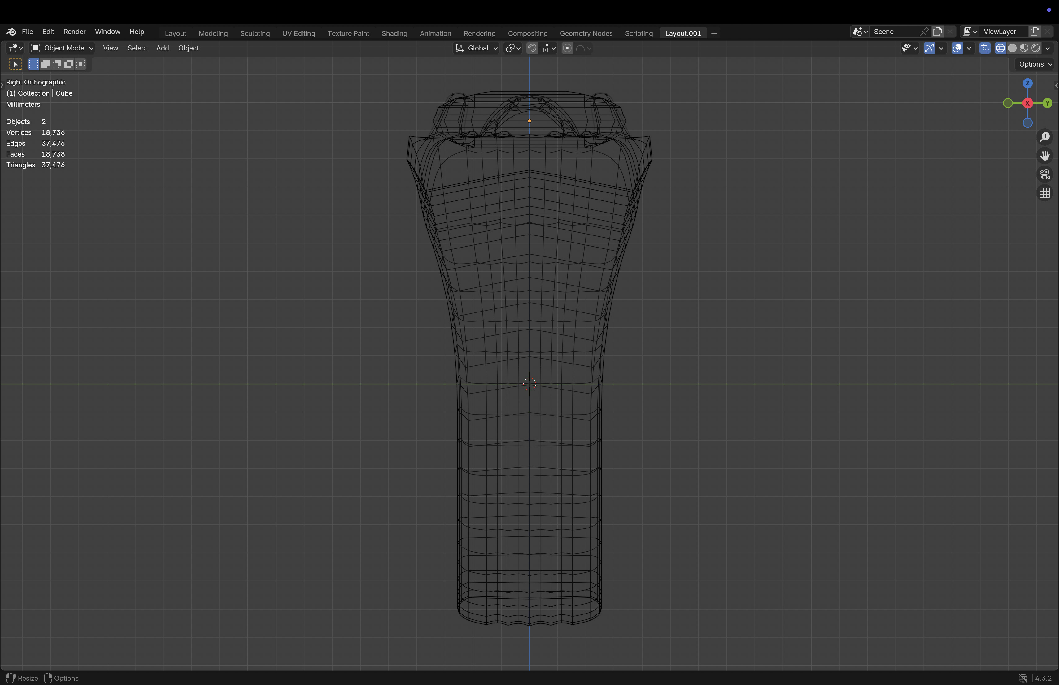 Emerald Signet Ring Low-poly 3D model_19