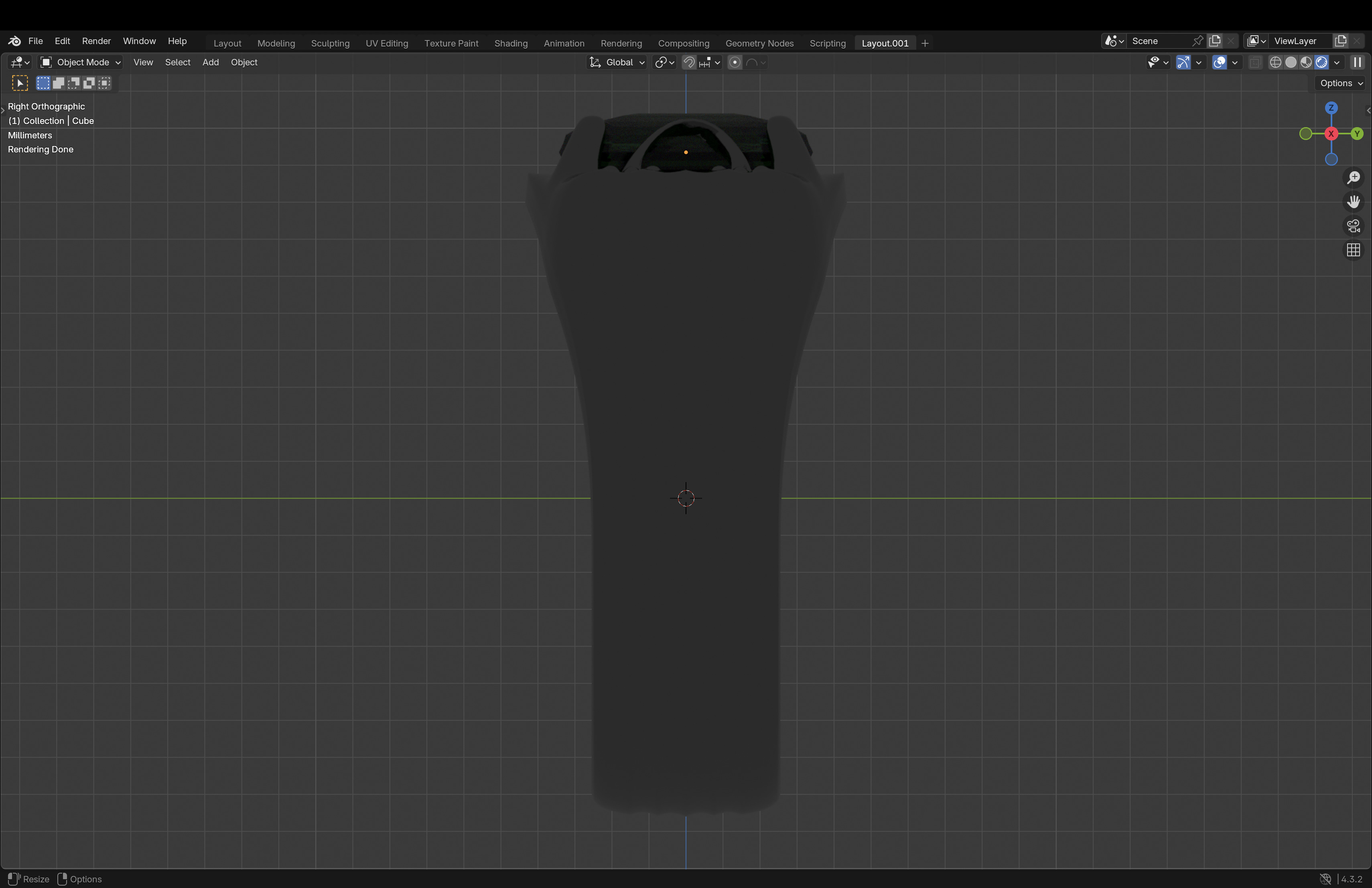 Emerald Signet Ring Low-poly 3D model_11