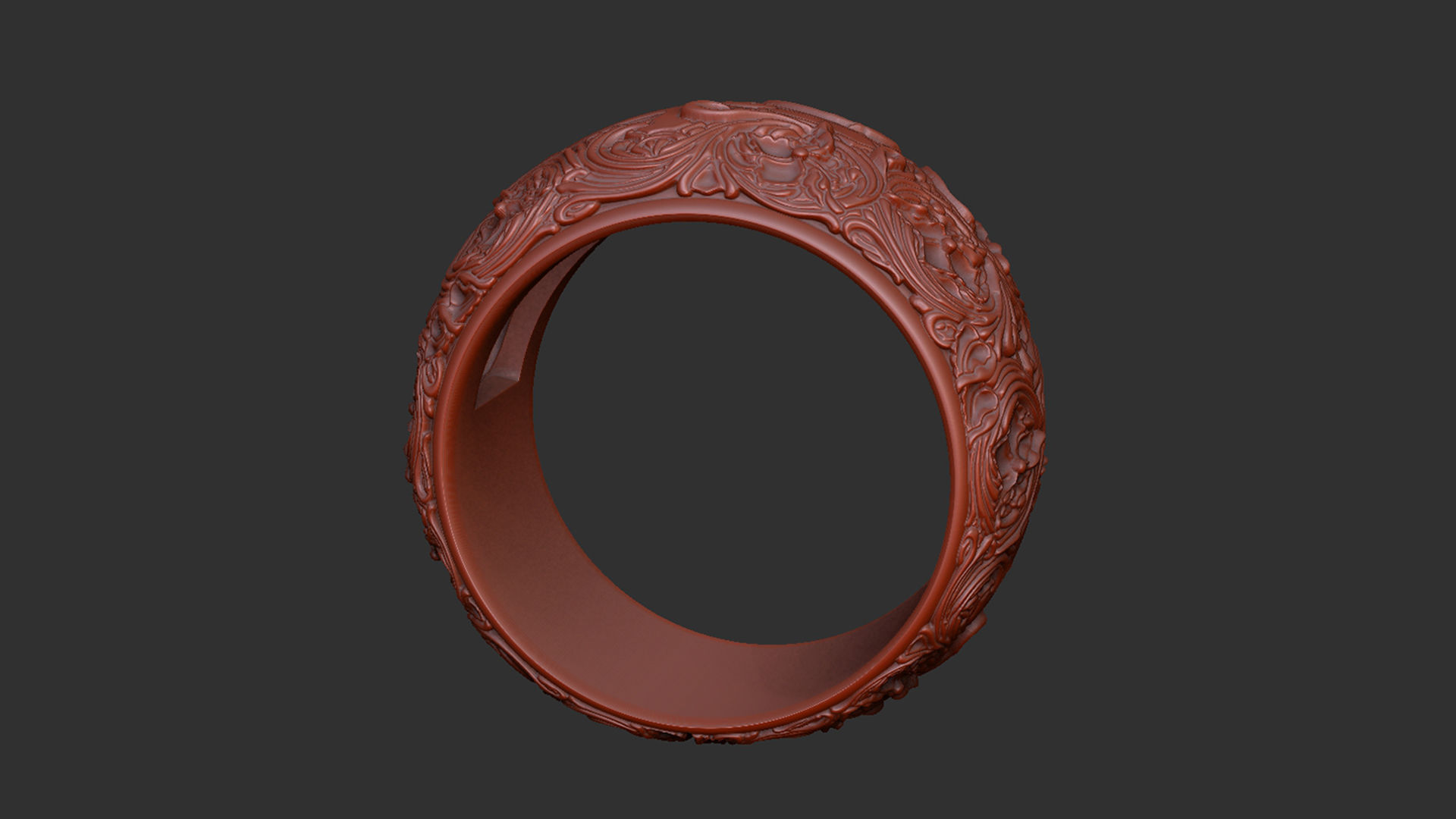 royal luxury ring pattern gothic design 3D print model_7