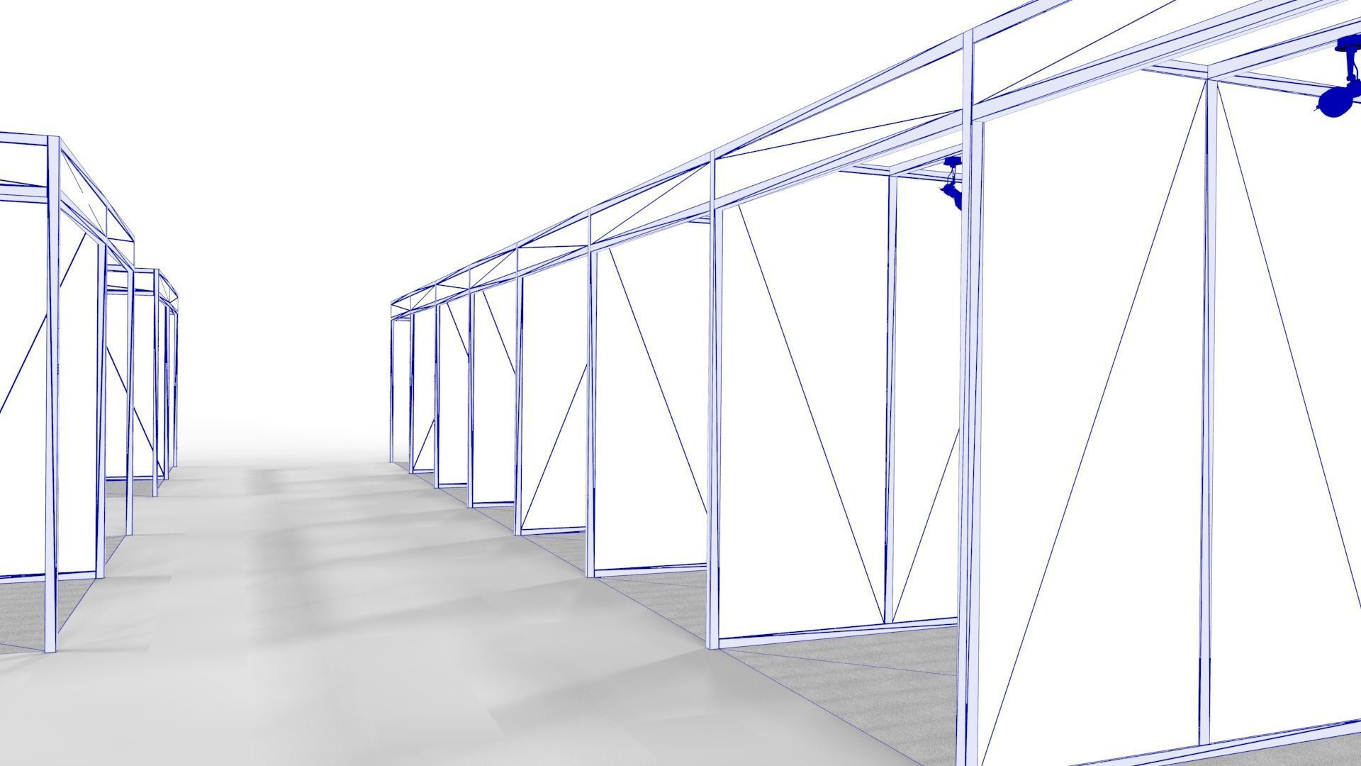 Fair Center with 2x2 Modular Exhibition Stands 3D model_14