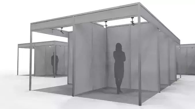 Fair Center with 2x2 Modular Exhibition Stands