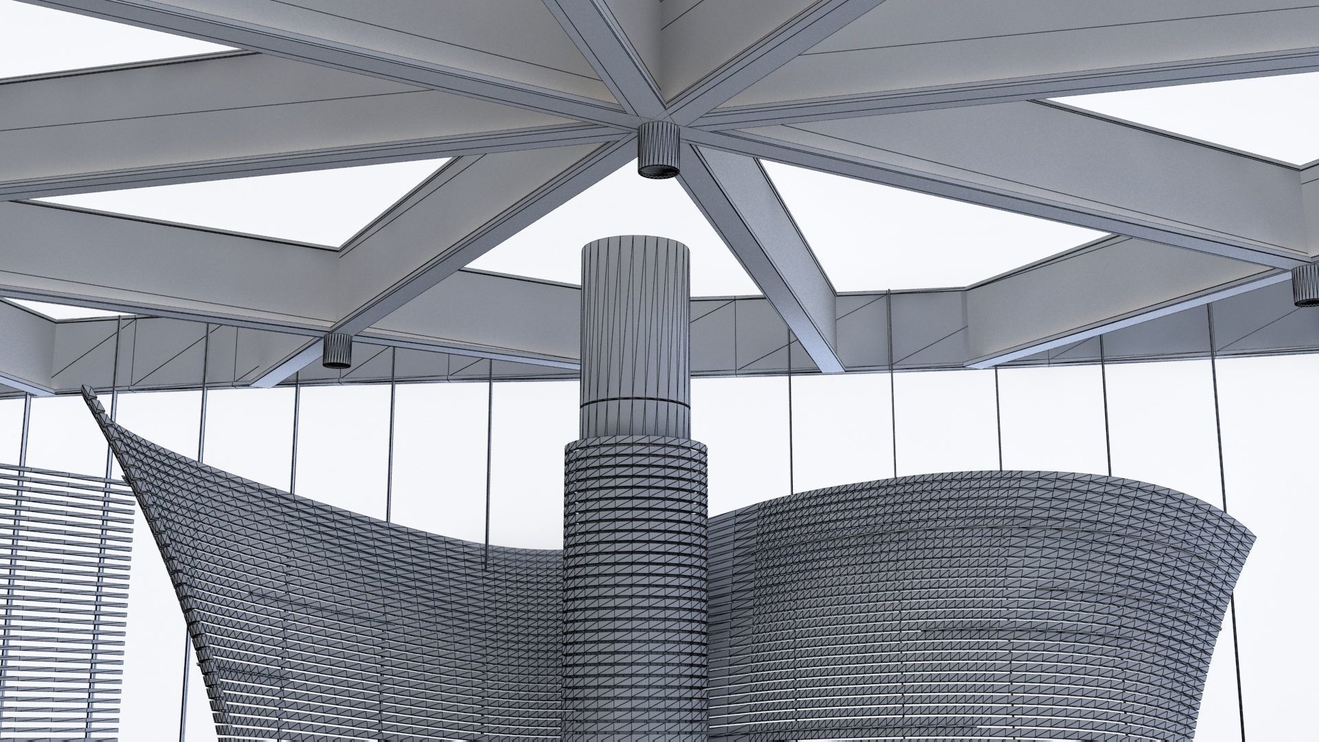 Indoor Pool with Patio Set 3D model_12