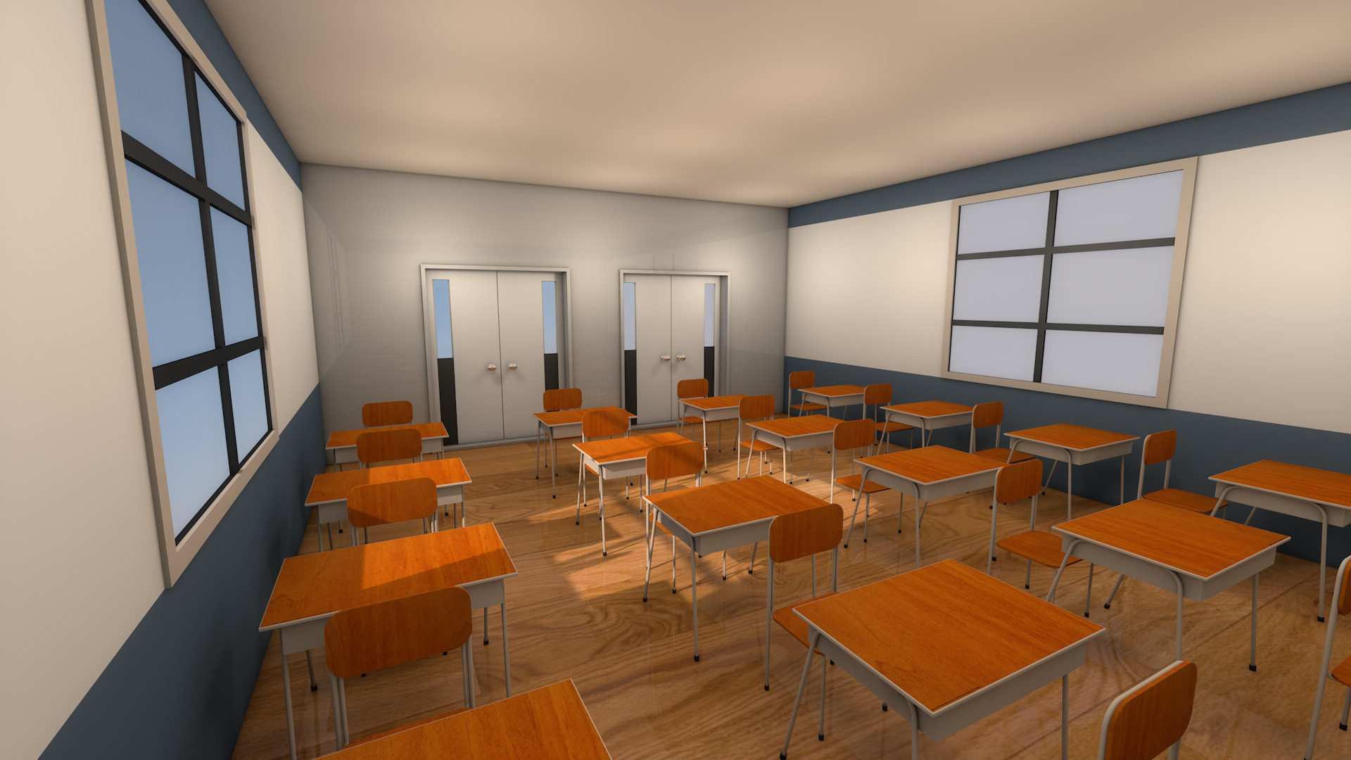 Class Room 3D model_3